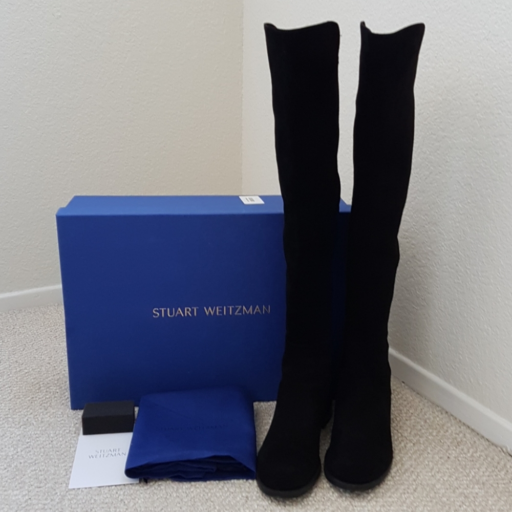 Stuart Weitzman 5050 Boot in Black Suede